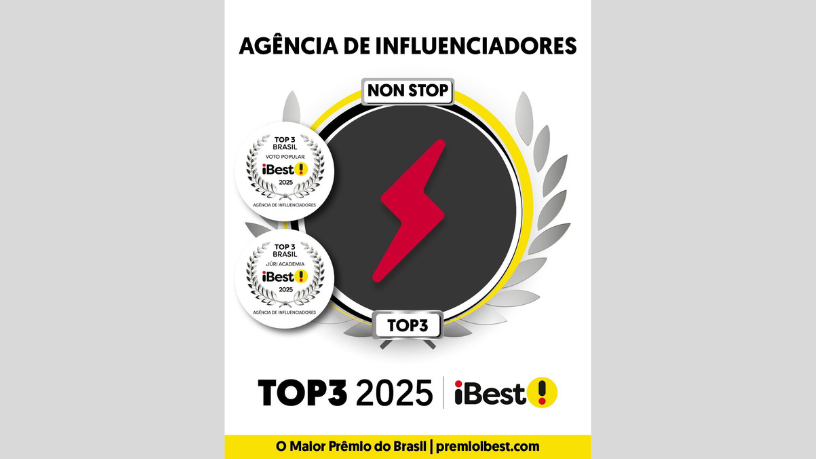 A Non Stop confirma sua trajetória de sucesso ao integrar pelo terceiro ano a lista dos finalistas do Prêmio iBest.