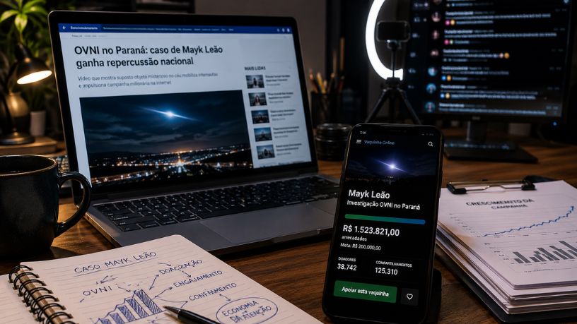 OVNI no Paraná e Vaquinha Milionária: O Que o Caso de Mayk Leão Revela Sobre a Economia da Viralização nas Redes